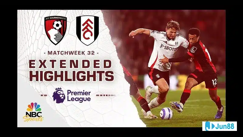 Cầu thủ của Bournemouth vượt qua hậu vệ Fulham với tốc độ và kỹ thuật Cầu thủ của Bournemouth vượt qua hậu vệ Fulham với tốc độ và kỹ thuật